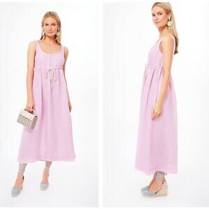 TUCKERNUCK x POMANDER PLACE Sabella Linen Maxi Dress Pink Sz XXL NWT {LL31}